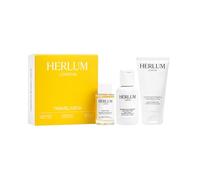 Herlum Travel Gift Set - Luxury Travel Size Body & Skincare Set with Copa Dew Nourishing Oil 15ml, Hand & Body Wash 50ml, Hand & Body Lotion 50ml - Made in the UK