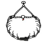 Herm Sprenger Black Stainless Steel Dog Collar with Centered Quick Release ClicLock Buckle Training Pinch Collar for Small Medium Large Dogs Made in Germany (25in x 3.2mm(Neck Size up to19-20in))