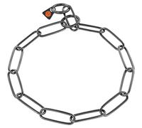 Herm Sprenger Black Stainless Steel Long Link Fur Saver 3mm, 50cm (20in)