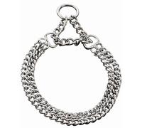 Herm Sprenger Chrome Martingale Flat Polished Link Dog Collar 2.0mm Half Check