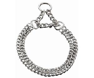 Herm Sprenger Chrome Martingale Flat Polished Link Dog Collar 2.0mm Half Check