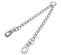 Herm Sprenger Chrome Plated Steel 4 mm Two Dog Leash Coupler Chain with Swivel Snap Hook for Medium Large Dogs No Tangle Heavy Duty Dual Dog Leash Attachment Made in Germany