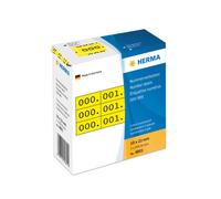Herma 10 x 22 mm Triplicate Numbers Self-Adhesive Labels - Yellow/Black yellow 1