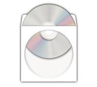 HERMA 1141 CD DVD Paper Protective Sleeves, Pack of 1000, CD Envelopes Paper Empty Sleeves with Viewing Window, DVD Protective Cases Paper Sleeves with Window, Self-Adhesive Back, White
