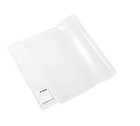 HERMA 14245 Book Cover 24.5 x 44 cm Basic Book Cover with Label and Edge Protection Made of Wipe-Clean Polypropylene Film, Book Protector for School Books, Transparent