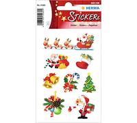 HERMA 15080 Christmas Stickers, Christmas Santa Claus (24 Stickers, Paper, Matte) Self-Adhesive Christmas Decoration, Permanent Adhesive Labels for Christmas, Gifts, Crafts, Advent Calendar