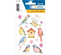 HERMA 15225 Animal Stickers for Children, Songbirds (48 Stickers, Paper, Matte) Self-Adhesive, Permanent Adhesive Motif Labels for Girls and Boys, C
