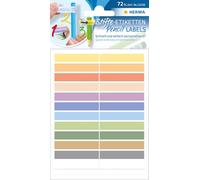 HERMA 15238 Pen Labels for Children (10 x 46 mm, 780 Name Stickers, Matte) Self-Adhesive Permanent Adhesive Stickers for Pens, Rulers, School, Nursery, Pencil Case, Colourful