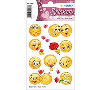 Herma Love Love Stickers Self-Adhesive Stickers with Love Motifs for Valentine's Day, Wedding, Crafts, Scrapbooking or as a Gift, 36 Decorative Stickers Permanent Love Faces