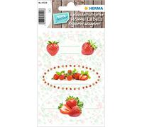 HERMA 15529 Self-Adhesive Jam Labels, Pack of 12, 76 x 35 mm, Homemade Kitchen Stickers for Labelling, Household Stickers for Christmas, Preserving Jars, Spice Jars, Jam Jars Bottles