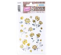 HERMA 15531 Creativ Sticker, Edelrosen (15 Stickers, Foil, Glossy), Self-Adhesive, Permanent Adhesive Motif Labels for Girls and Boys, Gold/Silver