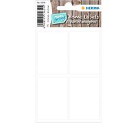 HERMA 15659 Multi-Purpose Labels, Pack of 24, 40 x 55 mm, 4 per Sheet, Self-Adhesive, Household Labels for Labelling, Matt, Blank Paper Adhesive Labels Stickers, White