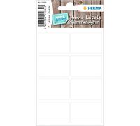 HERMA 15660 Multi-Purpose Labels, 48 Pieces, 25 x 40 mm, 8 per Sheet, Self-Adhesive, Household Labels for Labelling, Matt, Blank Paper Adhesive Labels Stickers, White