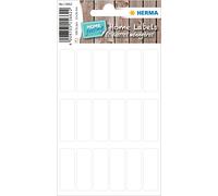 HERMA 15662 Multi-Purpose Labels, 108 Pieces, 12 x 34 mm, 18 per Sheet, Self-Adhesive, Household Labels for Labelling, Matt, Blank Paper Adhesive Labels Stickers, White