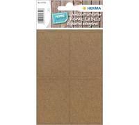 HERMA 15750 Multi-Purpose Labels, 4 Sheets, 40 x 55 mm, 4 Per Sheet, 16 Stickers, Self-Adhesive Household Labels for Labelling, Matt, Blank Adhesive Labels Made of Silphie Paper, Natural Brown