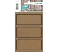 HERMA 15754 Multi-Purpose Labels, 4 Sheets, 82 x 36 mm, 3 Per Sheet, 12 Stickers, Self-Adhesive Household Labels for Labelling, Matt, Blank Adhesive Labels Made of Silphie Paper, Natural Brown