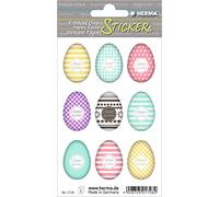 HERMA 1728 Easter Stickers Egg Set Colourful Self-Adhesive Stickers for Children for Easter Decoration, Crafts or as a Gift, 27 Easter Stickers