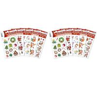 HERMA 180 Christmas Santa Snowman Fun Stickers for Card Making, Crafts, Envelopes and Xmas Decorations, Self Adhesive Labels for Kids and Children (Pack of 2)