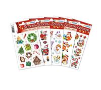 HERMA 180 Christmas Santa Snowman Fun Stickers for Card Making, Crafts, Envelopes and Xmas Decorations, Self Adhesive Labels for Kids and Children