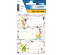 HERMA 1892 Sandpit Friends Book Labels 76x35mm Self-Adhesive Lined Book Stickers for School Kids Girls Boys Multicolour Notebook Labels Stickers Colourful