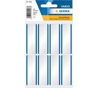 HERMA 1903 name labels, removable (54 x 19 mm, 2 sheets, acetate silk) self-adhesive, residue removable name labels for hand lettering, 16 adhesive labels, White / Blue