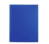 HERMA 19493 File Folder A4 Translucent Blue, Pack of 3, Plastic Folder with Labelling Label, Slip Pocket & Metal Staple Tongue, Sturdy Plastic File Folder Set for School and Office