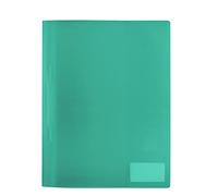 HERMA 19495 File Folder A4 Translucent Green, Pack of 3, Plastic Folder with Labelling Label, Slip Pocket & Metal Staple Tongue, Sturdy Plastic File Folder Set for School and Office