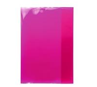 HERMA 19606 Notebook Covers A4 Transparent Pink Notebook Covers Made of Durable, Wipe-Clean and Extra Thick Polypropylene Film, Transparent Notebook Cover Set for School Notebooks, Coloured