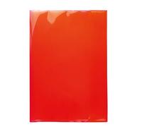 HERMA 19607 Notebook Covers A4 Transparent Red, Pack of 10, Book Covers Made of Durable, Wipe-Clean & Extra Thick Polypropylene Film, Transparent Notebook Cover Set for School Notebooks, Coloured