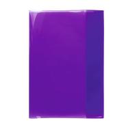 HERMA 19608 Notebook Covers A4 Transparent Purple Notebook Covers Made of Durable, Wipe-Clean and Extra Thick Polypropylene Film, Transparent Notebook Cover Set for School Notebooks, Coloured