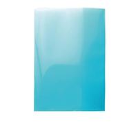 HERMA 19612 Notebook Covers A5 Transparent Turquoise Pack of 10 Notebook Covers Made of Durable, Wipe-Clean & Extra Thick Polypropylene Film, Transparent Notebook Cover Set for School Notebooks,
