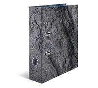 HERMA 19652 Folder A4 Natural Stone, 7 cm Wide, Cardboard Folder with Inner Print for School and Office, Sturdy Children's Ring Binder Made of Cardboard for Boys and Girls