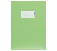 HERMA 19766 Notebook Covers A5 Cardboard Light Green, Pack of 10, Notebook Covers with Labelling Field Made of Sturdy and Extra Strong Paper, Notebook Cover Set for School Notebooks, Coloured