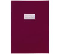 HERMA 19804 Notebook Covers A4 Cardboard Wine Red, Pack of 10, Notebook Covers with Labelling Field Made of Sturdy and Extra Strong Paper, Notebook Cover Set for School Notebooks, Coloured