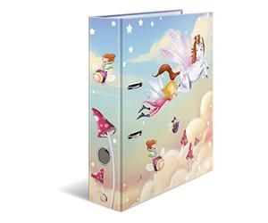 HERMA 19817 Folder DIN A4 Nursery Fairy Dance Set of 10 7 cm Wide Sturdy Cardboard Coloured Outer and Inner Print in High-Quality Design Ring Binder File Office Folder Motif Folder