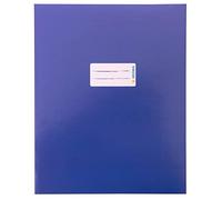 HERMA 20046 Notebook Cover Quart Cardboard Blue with Labelling Field Sturdy and Extra Strong Paper Exercise Book Cover for School Notebooks Coloured