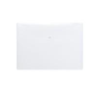 HERMA 20068 Document Bag A4 Transparent White, Small Clear Pocket Envelope with Snap Button, Plastic Letter Envelope for School, University, Office, Travel