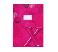 HERMA 20084 Notebook Cover A4 Cardboard Pink Pack of 10 Recycled Notebook Cover with Labelling Field Made of Sturdy and Extra Strong Paper Exercise Book Cover with Hexagon Pattern Motif for School