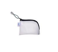 HERMA 20244 Zip Pocket Travel Case A7 Transparent Black, Small Lockable Transparent Pocket with Zip, Toiletry Bag for Mobile Phone, Charging Cable, Cosmetics, Pens, Keys