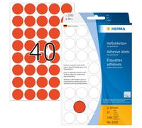 HERMA 2252 Multi-purpose labels/colour dots Ø 19 mm round red paper matt backing