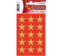 HERMA 3414 Christmas Stickers, Gold Stars 5-Point (Diameter 22 mm, 45 Stickers, Paper) Self-Adhesive Christmas Decoration, Permanently Adhesive Labels for Christmas, Gifts, Crafts, Advent Calendar