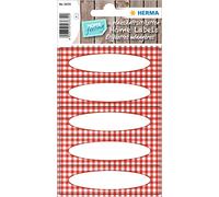 HERMA 3639 Self-Adhesive Jam Labels, Pack of 20, 76 x 23 mm, Homemade Kitchen Stickers for Labelling, Household Stickers for Christmas Preserving Jars, Spice Jars, Jam Jars Bottles