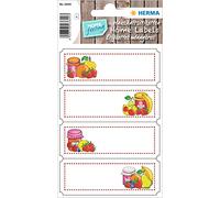 HERMA 3644 Self-Adhesive Jam Labels, Pack of 16, 76 x 28 mm, Homemade Kitchen Stickers for Labelling, Household Stickers for Christmas Preserving Jars, Spice Jars, Jam Jars Bottles
