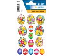 HERMA 3689 Stickers Easter Eggs Chick Colourful Small Pack of 45 Easter Stickers with Easter Motifs, Happy Easter Labels for Easter Gifts Easter Decoration Scrapbooking Decoration Gift Letters DIY