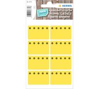 HERMA 3771 Freezer Labels Pack of 48 26 x 40 mm 8 per Sheet Self-Adhesive Matt Blank Paper Freezer Labels for Writing on Frozen Food Yellow