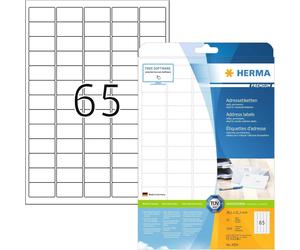 Herma 4504 A4 Multi-Purpose Laser / Ink Jet Labels - 65 per sheet - 38.1 x 21.2m