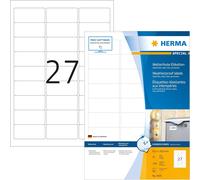 Herma 4594 Weatherproof Film Labels - Inkjet - 27 per sheet - 63.5 x 29.6mm