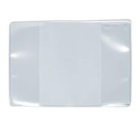 HERMA 5041 ID Card Holder for 2 Cards, Transparent, Pack of 25, 2-Way ID Holder for Protection for Documents in DIN A7 Format, Plastic Card Sleeves Protective Cover Set, Transparent