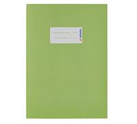 HERMA 5508 Paper Notebook Covers DIN A5 with Labelling Field Made from Strong Recycled Recycled Recycled Paper and Rich Colours Set of 10 Exercise Book Protectors for School Books Light Green