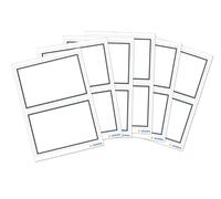 HERMA 5715 Book Labels for Writing on Neutral Grey Border, Pack of 12, 82 x 55 mm, Self-Adhesive Book Stickers for School, Children, Girls, Boys, Blank Book Labels Stickers, White